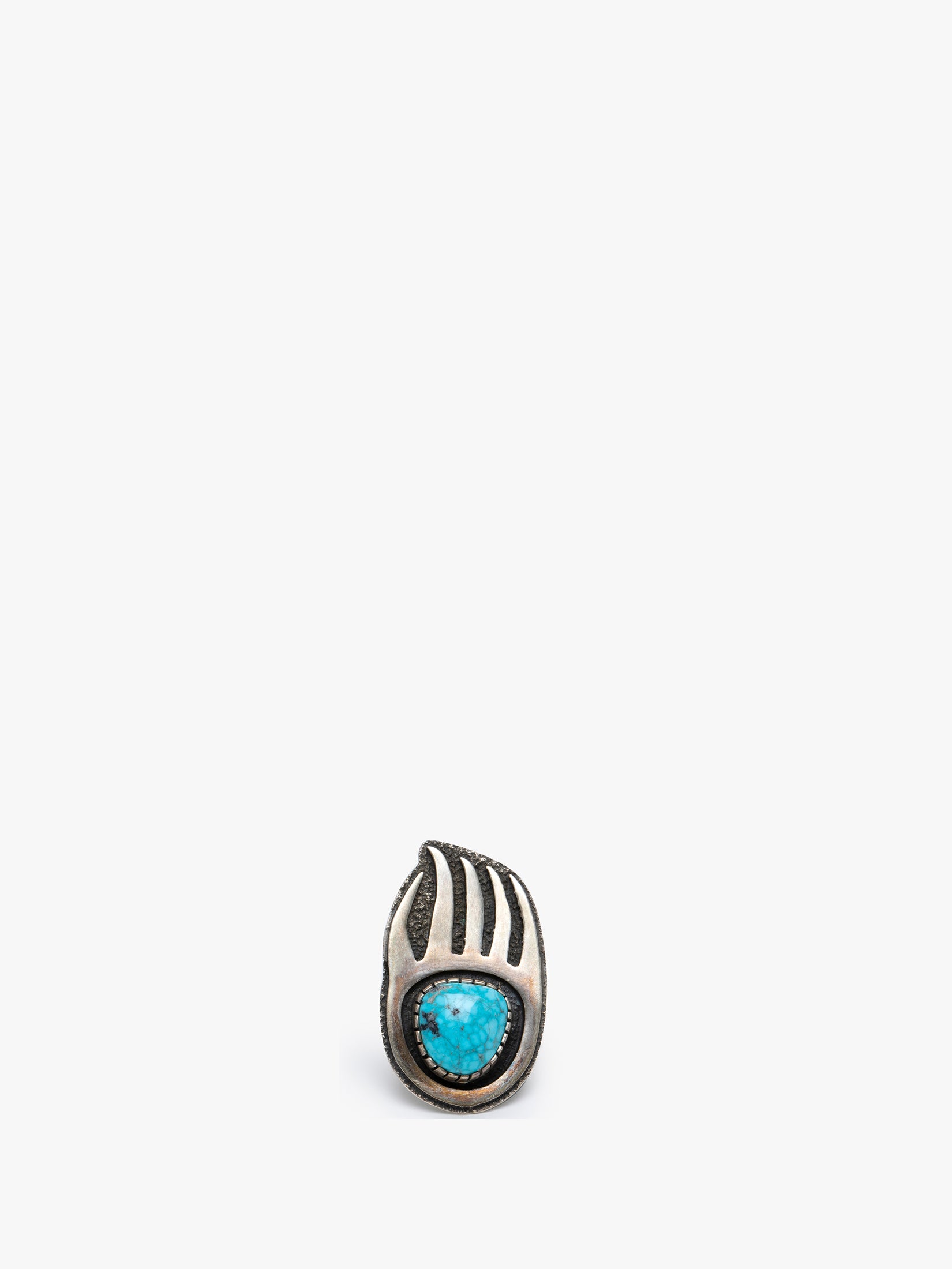 Unique Kingman Turquoise Ring In Sterling Silver