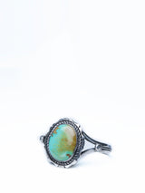 Navajo Kingman Turquoise Cuff Bracelet in Silver
