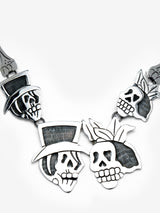 Large Kings & Queens Skull Necklace in Silver 