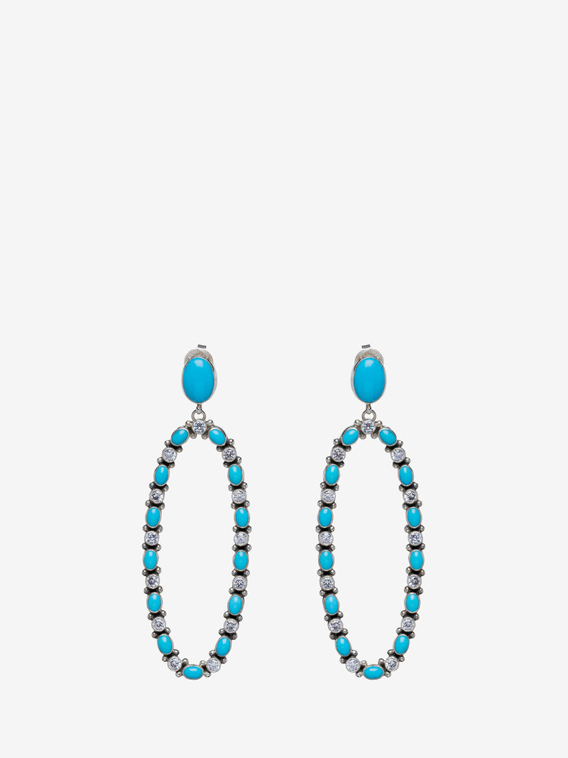  Artist Sleeping Beauty  & CZ drop earring