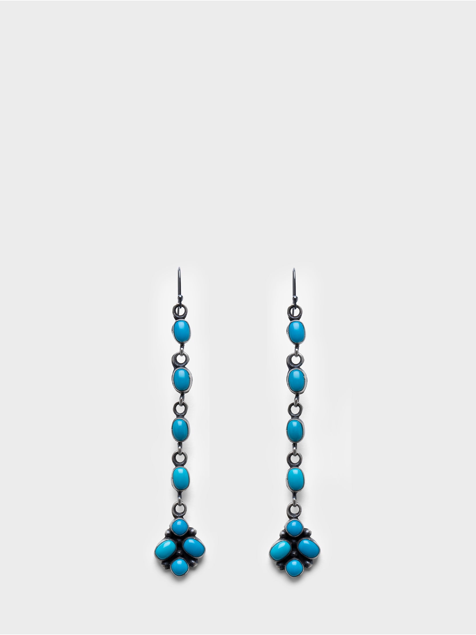 Artist Sleeping Beautify Turquoise Earrings in Sterling Silver,