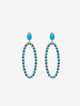  Artist Sleeping Beauty  & CZ drop earrings 