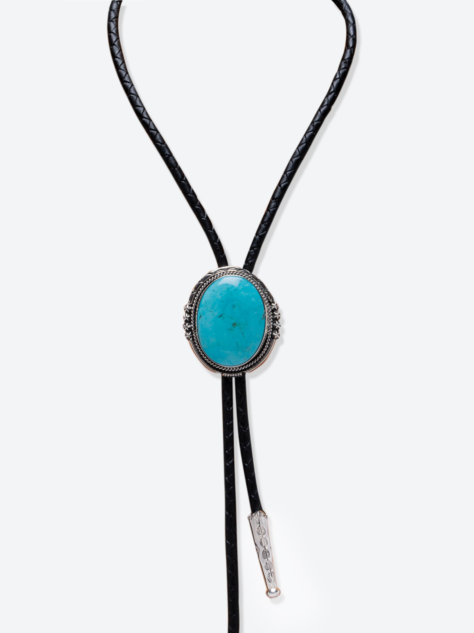 Classic Blue Royston Turquoise Necklace In Silver