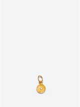 24K Gold Pendant with Diamond-Concave Sprial