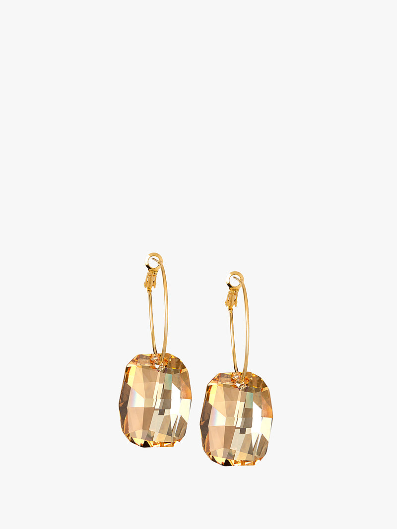 Swarovski Golden Shadow Crystal Drop  Earrings 