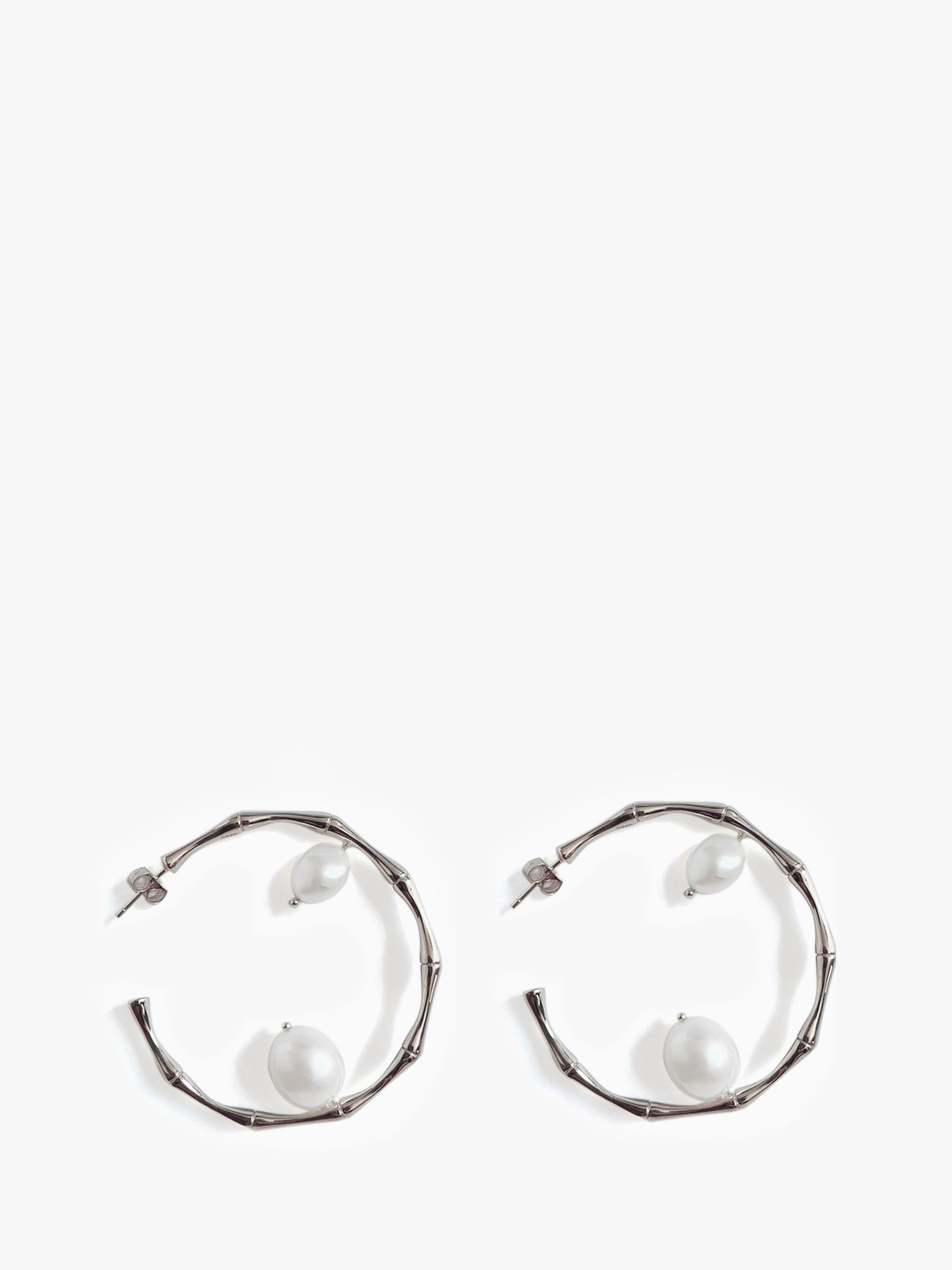 Sterling Silver Pears Hoop Earring