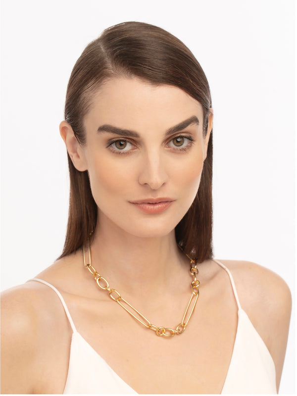 18K Gold Link Chain Necklace  in NYC 